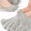 Women's Cotton Blend Toe Socks Nonslip Toe Separator-Black open 7