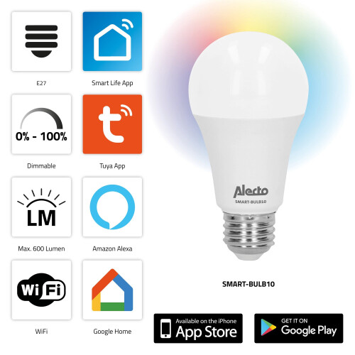 Intelligente WLAN-LED-Lampen, 3er-Pack, sprachgesteuert, dimmbar 2