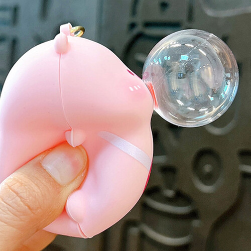 Entertaining Squeeze Bubble Keychain With Various Lovely-pink p 1