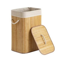 Collapsible Bamboo Laundry Basket Foldable Hamper