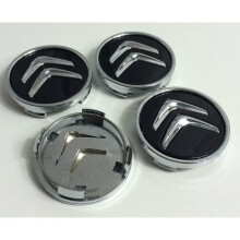 4x 60mm Chrom- und schwarze Radkappen/Radabdeckungen für Citroen C2 C4 C5 C6 C-Four
