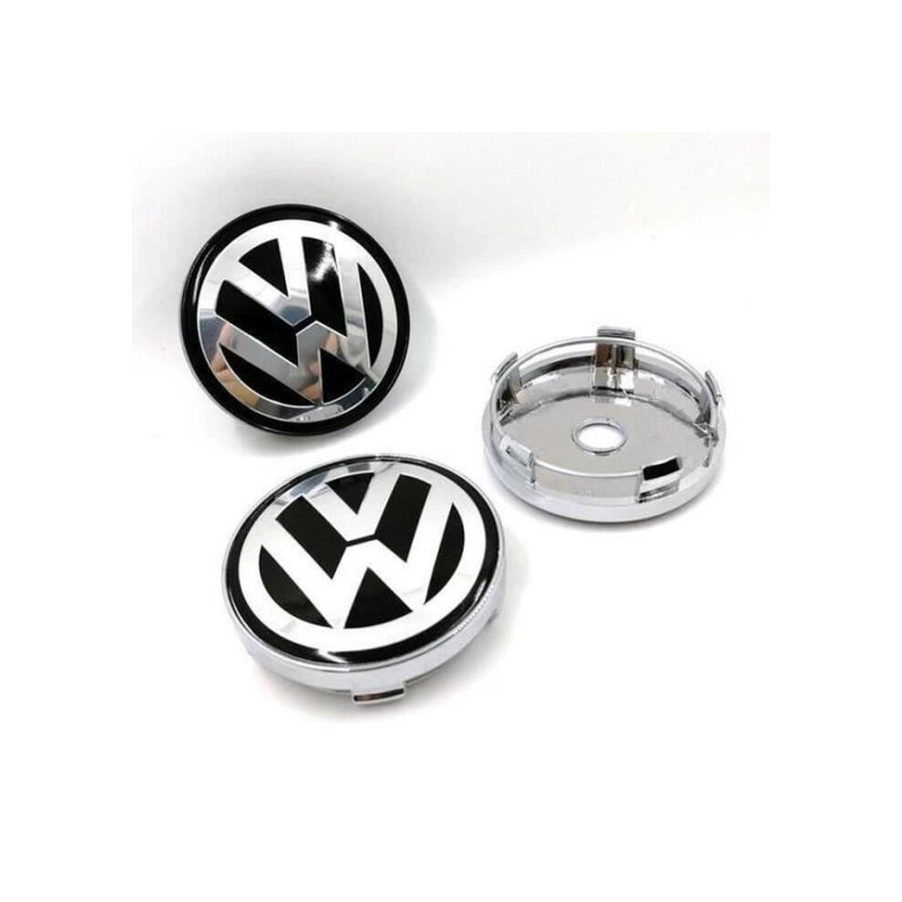 Juxinchang - Set Of 4 Modified 60Mm Vw Logo Wheel Center Hub Caps With Stitching Emblem For Volkswagen 6083684947629