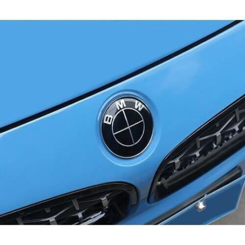 2 x Μαύρο έμβλημα με το λογότυπο BMW για το καπό 82mm + το πορτμπαγκάζ 74mm 1