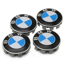 Radkappen – BMW – 4 x 68 mm – Blau-weißes Logo – Aluminium – Hochwertiges ABS