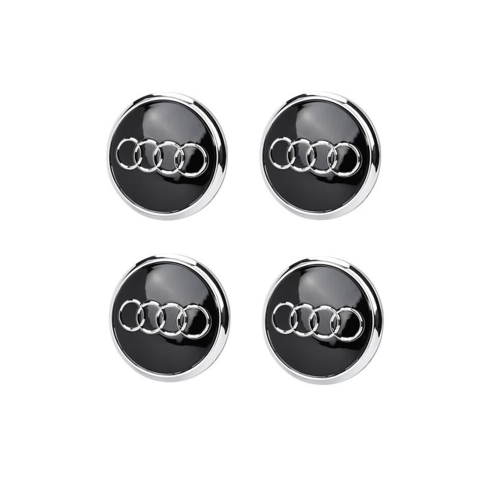 4 Pieces 77Mm Audi Wheel Center Emblem Hub Cap For Q7 4L0 601 170 Black 6083684948701