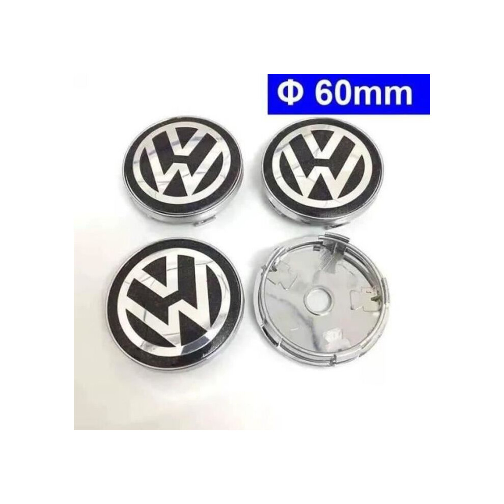 Buding - 4Pcs 60Mm Volkswagen Logo Wheel Center Cap Rim Hub Cover 6083684947896