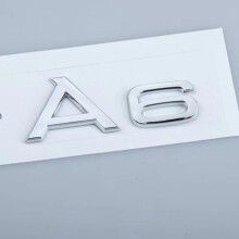 A6 Audi Logo Heckklappenaufkleber Emblem Silber Neu