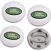 Caipíní Lár Roth 4 phíosa, Caipíní Suaitheantas Lógó Cóimhiotail Chrome, Gabhálais Gluaisteán, do Land Rover 63mm