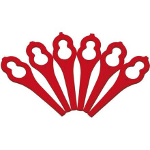 Pack of 100 Replacement Plastic Blades for Bosch, Einhell, and Florabest Grass Trimmers, Large Hole 11mm, Small Hole 7mm, Red