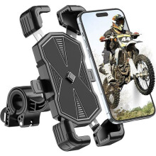 Telefoonhouder voor motorfiets/fiets, 360 draaibare telefoonhouder, geschikt voor elektrische scooters en mountainbikes, compatibel met tel