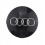 4 τεμάχια καπάκια κεντρικού τροχού AUDI 60mm με μαύρο λογότυπο, διακοσμητικό ref.4B0601170 4