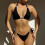 Women's Triangle String Bikini Set Sexy Tie Side Two-Purple L 4
