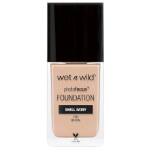 wet n wild Photo Focus Matte Liquid Liquid Foundation Shell Ivory, Vegan & Cruelty-Free