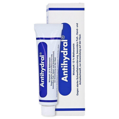 (blue) Antiperspirant cream effectively controls moisture for a dry, fresh feel