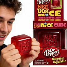(red) Nice Cube Suptid Squish Sensory Stress Toy Slow Rising Portable Decompression Gift for Adults Kids Cute Shape
