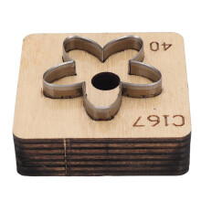 Blumen-Leder-Stanzform aus Holz, 40 mm/1,57 Zoll
