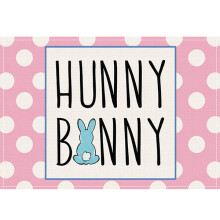 (ZD039, 45x30cm) Easter Bunny Placemat Imitation Linen Egg Placemat Party Banquet Decorative Table Mat