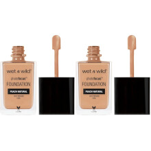 wet n wild Photo Focus Matte Liquid Foundation Peach Natural, Vegan & Cruelty-Free (Pack of 2)