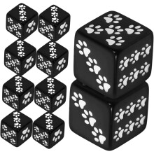 Juego de dados de resina con dados de resina de 16 mm con diseño de dibujos animados para juegos de mesa y juguetes.