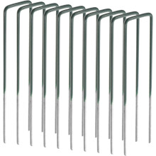 10 Stück Gartennägel, grün beschichtet, robuste Zeltnägel, Metall-Erdanker