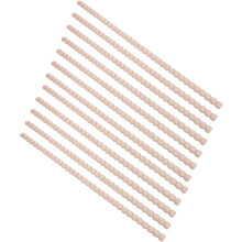 12 piezas de molduras de madera semicirculares, sin acabado, para bordes decorativos.