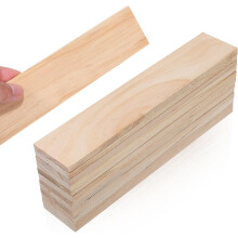 Onbewerkte rechthoekige houten planken, multifunctionele houten planken, 12 stuks, voor knutselen en schilderen.