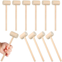 12pcs Mini madeira Mallet conjunto de martelo de madeira sólida para o desenvolvimento precoce Montessori martelar atividade para meninos