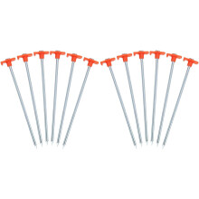 16 Stück robuste Metall-Zeltnägel 6 x 250 mm für den Außenbereich, Zeltspitzen