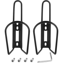 Bike Water Bottle Cage and Bicycle Bottle Holder Set Sturdy Black Aluminum Alloy Includes