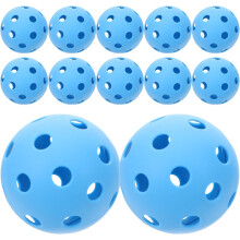 Lot de 12 mini balles de baseball creuses bleues de 72 mm, en plastique souple, pour l'entraînement.