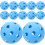 12pcs Mini Popper bolas 72mm azul oco plástico macio batendo beisebolas beisebolas práticas leves 1