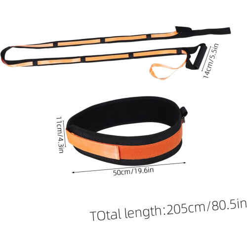 Orange set med hastighetsträningsband och sele 1