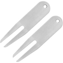 Set di 2 forchette per riparare le zolle nel golf, in acciaio inossidabile 304, portatili e professionali.