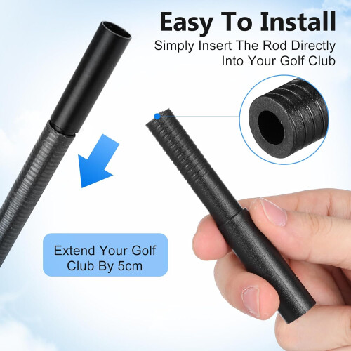 varillas de extensión para palos de golf, extensor de eje de grafito de 102 mm de longitud, material PP. 2