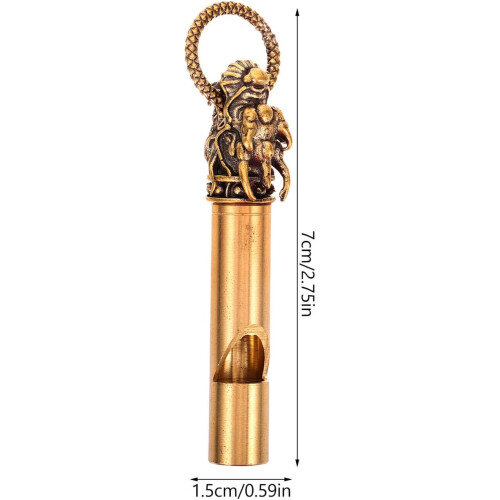 Copper Whistle Emergency Survival Whistle Metal Pendurado 1