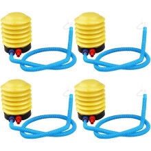 4 pompe a pedale per gonfiabili, gonfiatori a pedale, pompe a soffietto, materiale plastico resistente, pratiche e facili da usare.