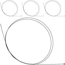 Câbles de dérailleur noirs de 1,6 m pour vélo de route et VTT (lot de 4). Pièces de rechange pour vélos de route et VTT.