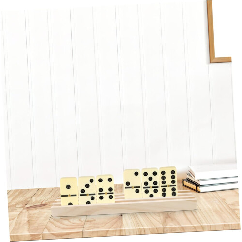 Wooden Domino Holder Domino Trays Base for Desktop Game Accessory Multi-Function Racks 2
