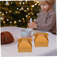 20 Stück Kraftpapier-Lebensmittelboxen, Take-away-Verpackungsbehälter, kleine Größe