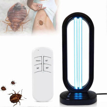 (US) UVC Germicidal Lamp Ozone Kills Bed Bugs 3 Timer Settings w/ Remote Control