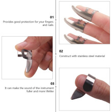 Ensemble de 4 médiators en acier inoxydable pour guitare, design ouvert et confortable