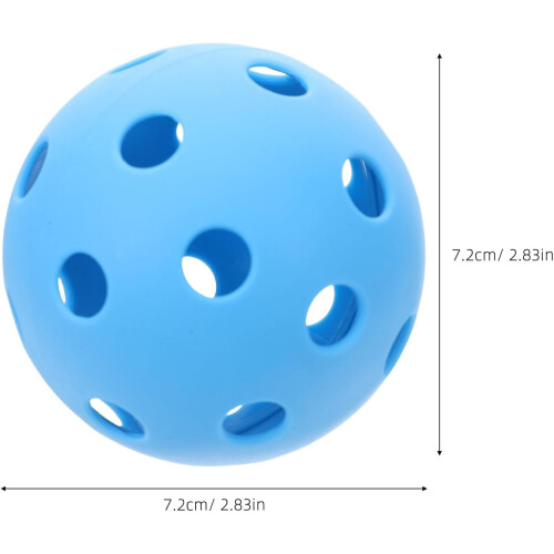 12pcs Mini Popper bolas 72mm azul oco plástico macio batendo beisebolas beisebolas práticas leves 1