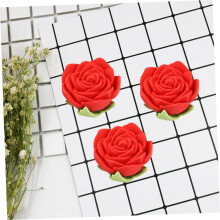 16pcs Creative Rose Shape Pencil Erasers Set Made of Tpr Material