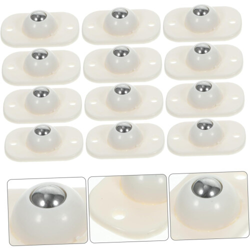 Rodas de roda auto-adesivas de aço inoxidável 1,77 x 1,10 x mini rodas giratórias de 0,55 polegadas 2
