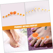 Séparateurs d'orteils en silicone souple et flexible pour pédicure, lot de 16.