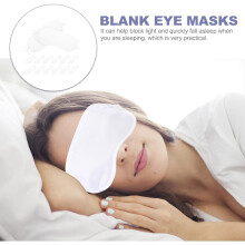 Engångsögonmasker för sömn, 20 st, set, vita, polyester, sidenliknande, mjuka ögonskydd