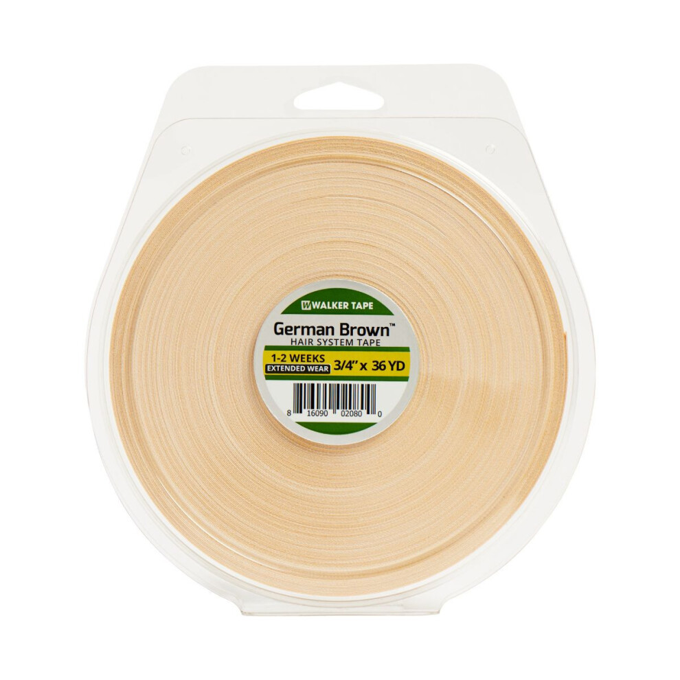 Walker Tape Unisex Clear German Brown Tape Rolls 3/4" 36 Yds