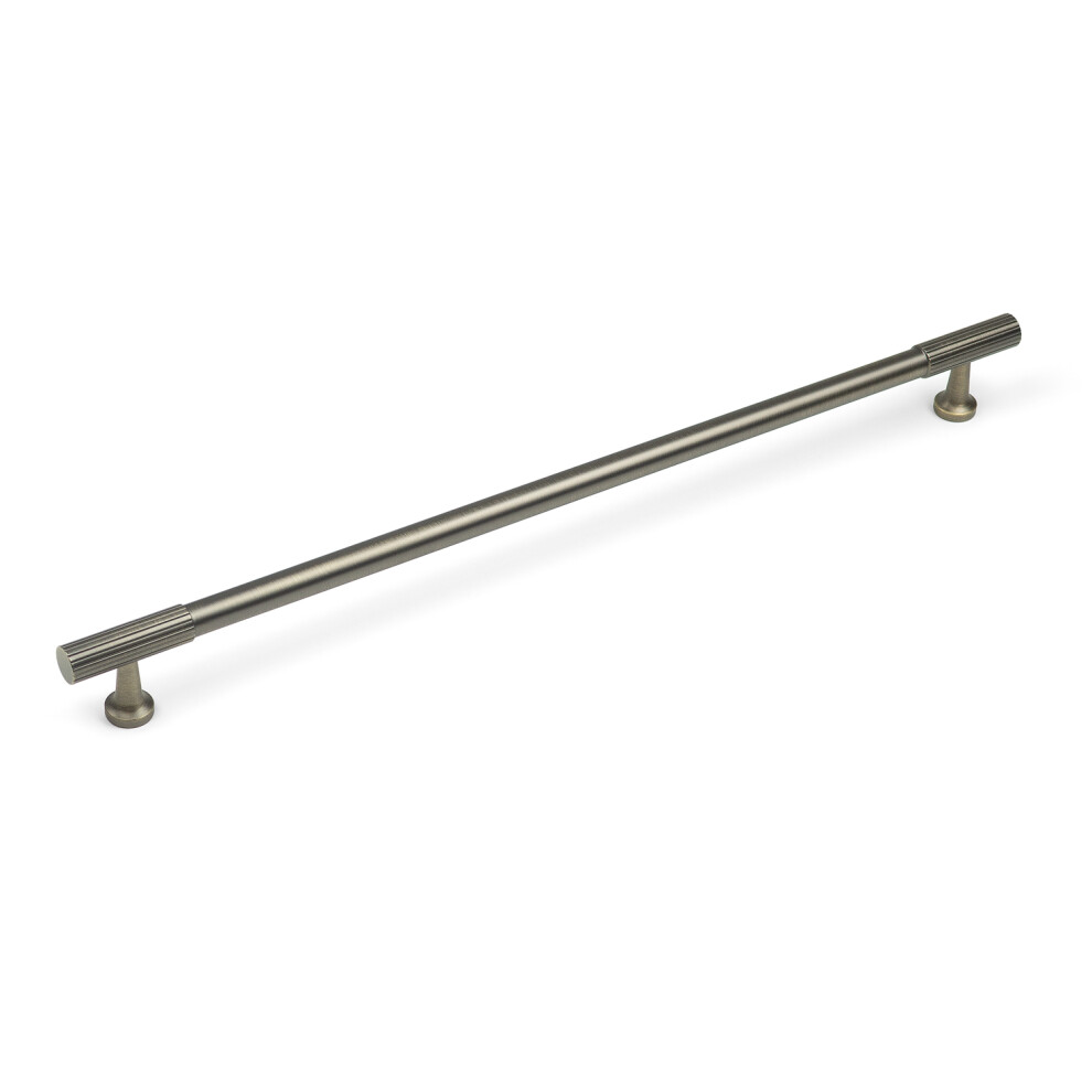 320Mm Antique Brass Reeded Detail Cabinet T-Bar Handle 5056767305938
