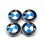4 cache-moyeux de roue BMW 68 mm, emblème bleu et blanc 1