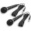 Bedrade microfoons - FENTON - DM100 - Set van 2 microfoons - 3 meter kabel - 6,35 mm jackplug 2
